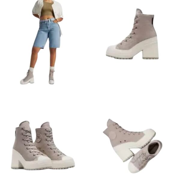 CONVERSE Chuck 70 De Luxe Heel Stone Gray Boots‎ Shoes NEW Men's Size 10.5 - Picture 10 of 13